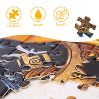 Jeu de puzzle rond en carton personnalisé de 500 pièces, 48 cm, encre de soja, ajustement parfait, boîte écologique à 3 couches, épaisse et sûre, conforme aux normes EN71 CE ISO, jouet éducatif de qualité supérieure
