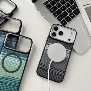 Étui de téléphone portable magnétique en cuir PU de haute qualité pour iPhone 18 17 16 15 Pro Max, texture lin, coque arrière rigide antichoc - Product Image 4