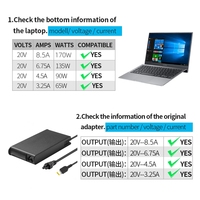 Adaptador para Portátil 20v 8.5a 170w, Cargador USB, Cargador para Portátil Lenovo