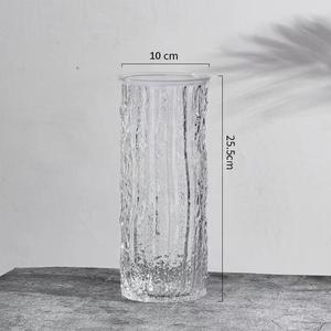 <span class=keywords><strong>Grand</strong></span> <span class=keywords><strong>Vase</strong></span> en Verre de Luxe Haut de Gamme, Design Glacier <span class=keywords><strong>Transparent</strong></span>, Style Moderne pour Composition Florale de Table, Décoration de Salon - Product Image 6