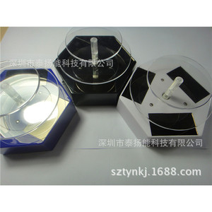 Xrf Solar Powered Hexagonal Jewelry <b>Display</b> Stand Abs Material Customizable Logo <b>Cases</b> <b>Displays</b> - Product Image 1