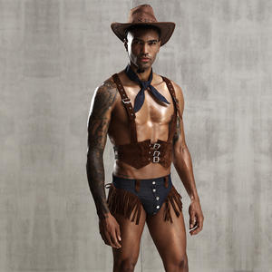 Usine En Gros Individualité Hommes Sexy Lingerie Ensemble Jeu De Rôle <span class=keywords><strong>Cowboy</strong></span> Garçon Uniforme Night Club <span class=keywords><strong>Costume</strong></span> - Product Image 5