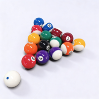 Article populaire : Ensemble universel de 8 billes de billard noires avec impression numérique claire et surface lisse pour les jeux de loisirs quotidiens
