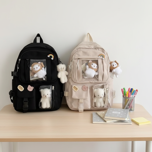 Zaino Unisex in Nylon per Adolescenti e Studenti delle Scuole Medie, Grande Capacità, Resistente, Traspirante, con Motivi Cartoon alla Moda - Product Image 2