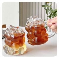 Verres à boire Verres côtelés Verres transparents esthétiques Tumbler Mugs Creative Grape Shaped Vintage Sustainable HANDGRIP 2 Pcs