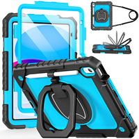 Étui robuste pour tablette avec béquille rotative à 360° pour iPad A16 11e génération 11 pouces 2025 iPad 10e génération 10,9 pouces