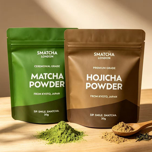Bolsa de mylar con cierre hermético de alta barrera de 30g para té, bolsa personalizada con impresión de alta calidad para envasar polvo de matcha - Product Image 5