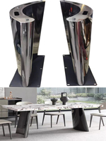 Vente en gros, soudage de la tôle d'acier inoxydable, cadre de meubles de salle à manger, chaise à café, pieds de table