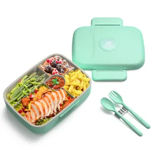 Sublimatie Voedsel Containers Draagbare School Biologisch Afbreekbaar Tarwe Stro Kids Bento Lunch Box Voor Kinderen