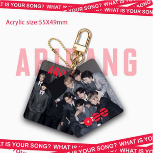 KPOP BT Idols V JK 5TH ARIRANG Llavero Colgante de Cadena de Cuentas Acrílicas Transpirable, Creativo y Moderno, Accesorio Cuadrado para Bolso Digital - Product Image 2