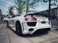 Kit de carrosserie en résine Audi R8 de haute qualité nouveau ajustement parfait mise à niveau RG Style pare-chocs avant jupe latérale pare-chocs arrière becquet boulonné