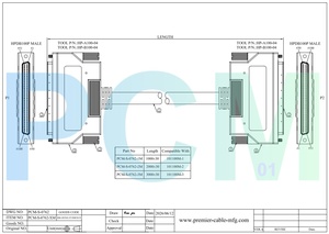 Câble SCSI 100 broches HPDB100 mâle-mâle, fil de signal compatible Advantech PCL-101100M pour carte d'acquisition de données et équipement de test - Product Image 6