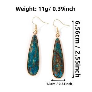 للبيع بالجملة تصميم جديد من حجر الكريستال الطبيعي أقراط متدلية للنساء مجوهرات بتصميم جميل على شكل قطرة الماء - Product Image 5