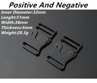 Boucles de déverrouillage tactiques en métal noir de 32 mm pour collier de chien et ceinture de sac, personnalisables, réglables, vente en gros du fabricant