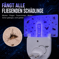 Piège à moustiques et à mouches électrique ABS avec lumière LED et veilleuse