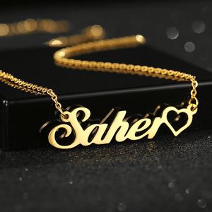 <b>Custom</b> Design Gold Stainless Steel <b>Name</b> <b>Necklace</b> 18K Gold Gold Plated Personalized Pendant Jewelry - Product Image 2