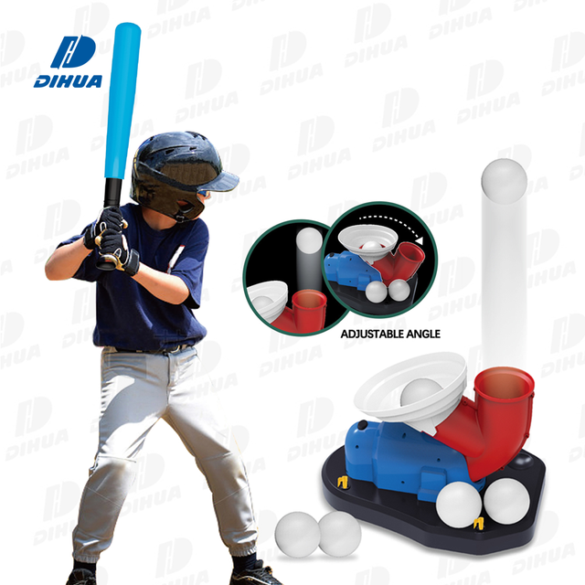 Battery Operated Baseball Pitching Machine Automatic Ball Launcher with Adjustable Angle, Perfect for Backyard Batting Practice