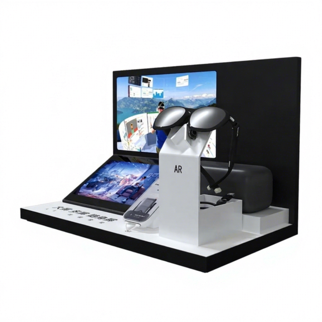 Custom Smart Interactive Acrylic LED Light POP Counter Display Stand with Anti-Theft for Wearables Devices Digital Retail Store