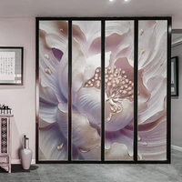 Peinture murale personnalisée en relief stéréoscopique 3D, fleurs de pivoine réalistes, papier peint autocollant, décoration murale pour salon