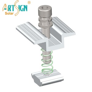 Abrazadera Central para Panel Solar para Riel de Acero en Forma de C, Abrazadera de Montaje de Aluminio 6005-T5 para Sistema de Rieles Solares |   Letrero Artístico - Product Image 4