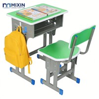 Table d'étude réglable en hauteur pour école primaire avec plateau en contreplaqué, autres meubles scolaires, prix du mobilier