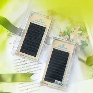 GLAMLASH Individual Nature Flat Ellipse Eyelashes Soft Split-Tips Faux Eyelash Extension Supplies - Product Image 1