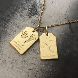 025, Модный кулон из золота 9 карат 10 карат 14 карат 18 карат, кулон для детской марки, ожерелье из настоящего золота, персонализированные украшения на заказ - Product Image 3