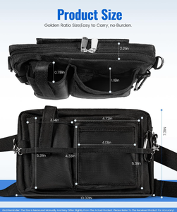 Riñonera para Enfermeras - Diseño de <span class=keywords><strong>Doble</strong></span> Costura, 7 Bolsillos, Riñonera para Enfermeras, Convertible en Bolso de Cintura/Hombro - Product Image 5