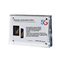 Support de prix en acrylique haute transparence, double face, magnétique, poli diamant, découpé au laser, biseauté, pour affichage de prix, en cristal