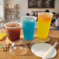 Offre Spéciale – Gobelets à Boba en Plastique Jetables en Forme de U, 16oz et 22oz, Personnalisables avec Logo, Transparents, pour Boissons à Emporter