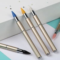 Herramienta de arte de uñas de doble punta: punzón de puntos y lápiz de cera con cabezal de diamante, tipo lápiz para decoración de uñas