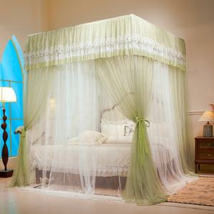 มุ้งกันยุงพับสามประตูสไตล์เจ้าหญิงและมุ้งมีลูกไม้ปักลายหลังคาสำหรับกลางแจ้งบ้านใช้ในฤดูร้อน - Product Image 5