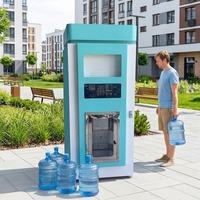 Distributeur d'eau automatique commercial à osmose inverse, système intelligent de purification d'eau potable à monnayeur pour usage extérieur