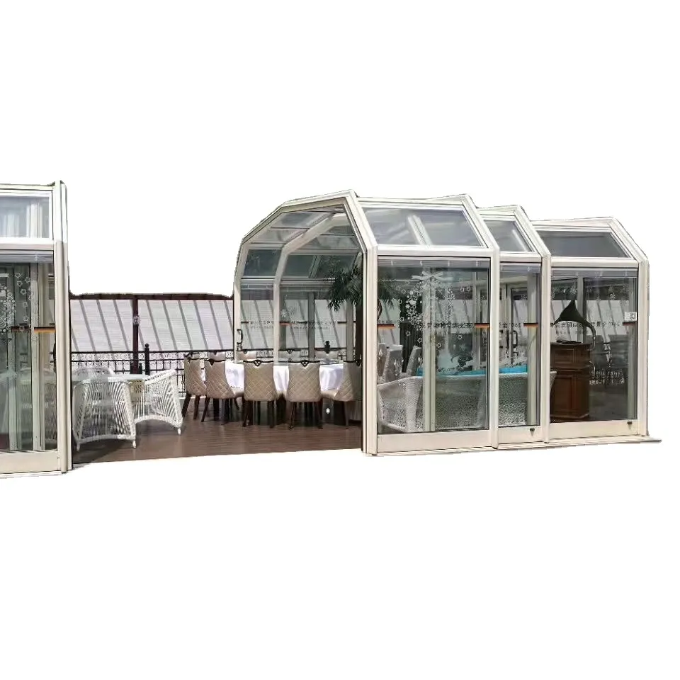 호주 호주 유럽 독일 시리즈 맞춤형 정원 유리 주택 알루미늄 프로파일 유리 Sunroom