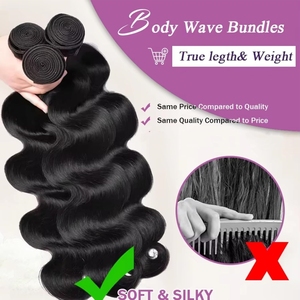 <span class=keywords><strong>ผม</strong></span>เวียดนามแท้แบบไม่ผ่านกระบวนการ 15A  แบบ Body Wave  ความยาว 10-30 นิ้ว สีธรรมชาติ # 1B ดับเบิ้ลเวฟท์ - Product Image 5