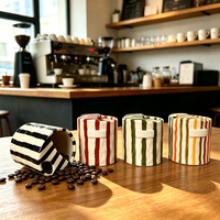Mug à café en céramique rayé de style esthétique Ins, 330 ml, design créatif en forme de sac à main, tasse à boire, décoration de table, vente en gros