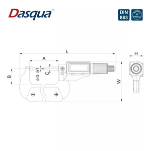 For Stainless Steel Newly 0-25mm/25-50mm/50-75mm/75-100mm Digital Point <b>Micrometer</b> With 0.003mm Accuracy Reach Certified 4620-20 - Product Image 4