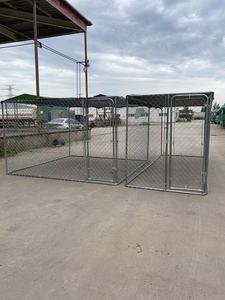 Outdoor Galvanized Steel Wire <b>Dog</b> Kennel Rectangle Lockable Pet Cage for Large <b>Dogs</b> Stable Simple Design All Seasons Use - Product Image 3