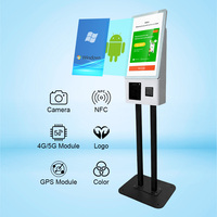 Kiosco de Autoservicio de 21.5 Pulgadas con Pantalla Táctil para Restaurante, Terminal de Pago de Comida Rápida, Lector de Códigos de Barras, Código QR, NFC
