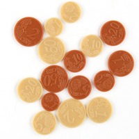 Vente en gros de pièces de monnaie en plastique 16 pièces/ensemble accessoires d'argent invalides pièces de jeu de fête de mariage décorations à la mode pour Halloween nouvel an