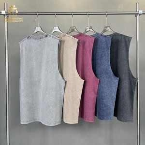Canotte da <span class=keywords><strong>Uomo</strong></span> Nuove Estive Slim-Fit in Cotone 100% per Palestra, Tinta Unita, Vestibilità Rilassata, con Servizio Logo Personalizzato - Vendita all'Ingrosso - Product Image 1