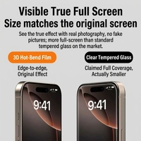 Protection d'écran en verre trempé pour iPhone 18 Pro Max 17 Air 16 Plus 15 Pro 14 13, film ultra-clair HD à bords incurvés