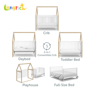 Di alta qualità in legno di pino naturale letto per bambini culla in legno <span class=keywords><strong>con</strong></span> guide di sicurezza cassetto di stoccaggio pelle <span class=keywords><strong>lettino</strong></span> per bambini - Product Image 3