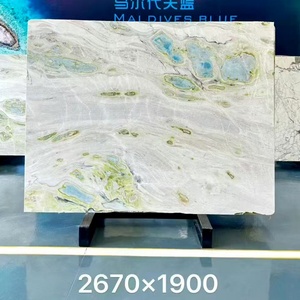 Dalle de marbre vert poli de luxe, nouvelle collection, pour murs et sols, dalle de marbre naturel, carrelage en pierre, dalle de pierre - Product Image 2