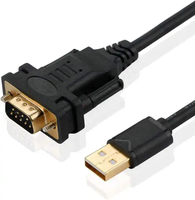 Cable Serial USB AM RS232 DB9 de 9 Pines Macho con Chip FT232RL/PL2303, Chapado en Oro, Certificado CE, Compatible con Windows, Linux y Mac, OEM/ODM