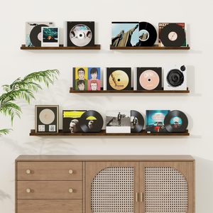 Wall Mounted Storage <b>Shelf</b> 3 Tier Black Multi Functional Display <b>Rack</b> For Living Room Bedroom - Product Image 3