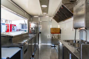 Rimorchio quadrato mobile dell'alimento del camion del rimorchio dell'alimento del carrello del camion del rimorchio dell'alimento di grandi dimensioni standard degli stati uniti <span class=keywords><strong>con</strong></span> il sistema antincendio - Product Image 6
