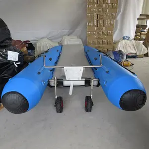 DWF空中甲板充气折叠双体船充气船水上运动速度