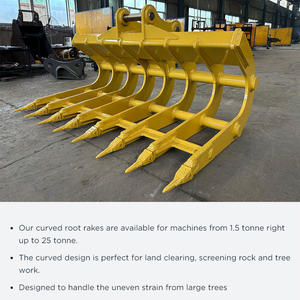 Râteau de racine incurvé par excavatrice de RSBM pour des machines de construction - Product Image 3
