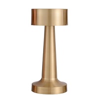 Lampe de table LED rechargeable au design moderne, corps métallique, pour restaurant occidental, bar, ambiance extérieure, chambre à coucher, chevet - OEM/ODM